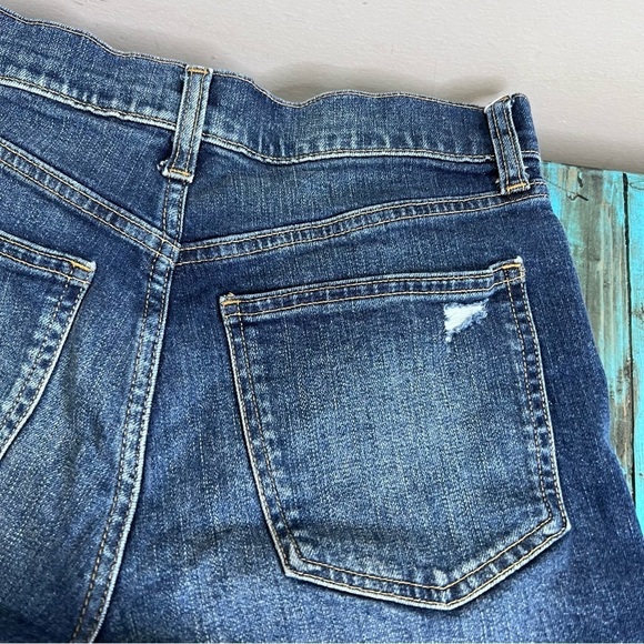 Gap Denim Distressed Jean High Rise Shorts Rolled Cuff Size 25 - Picture 9 of 13